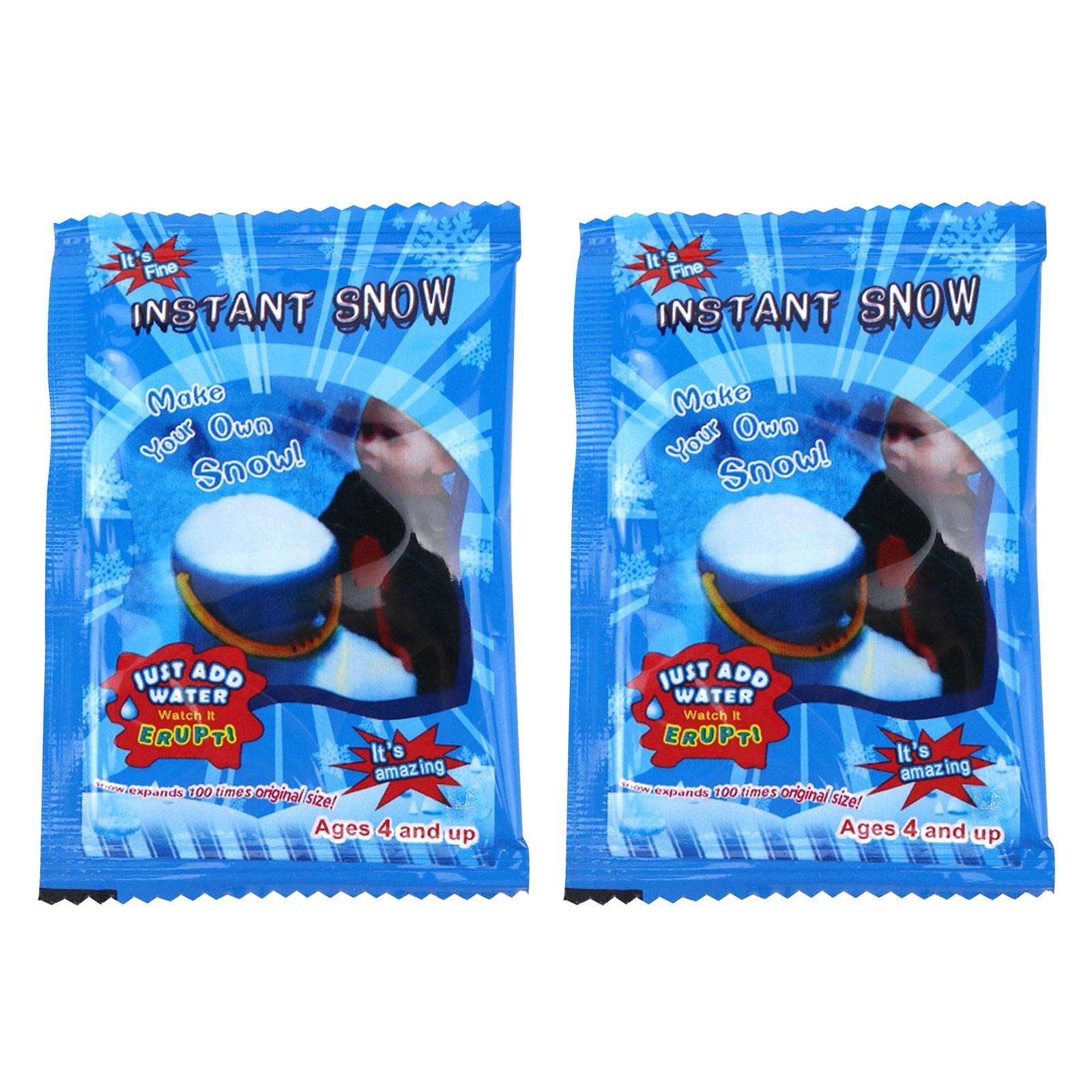 2/4/8 пакетов Искусственный снег Снежинки Снег Мгновенное добавление Для наполнителя Абсорбент DIY Полимерный Рождественский декор Искусственный пушистый снег для детей