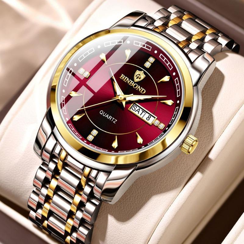New waterproof business style men's watch luminous calendar men's sports high-end domineering stainless steel watch
