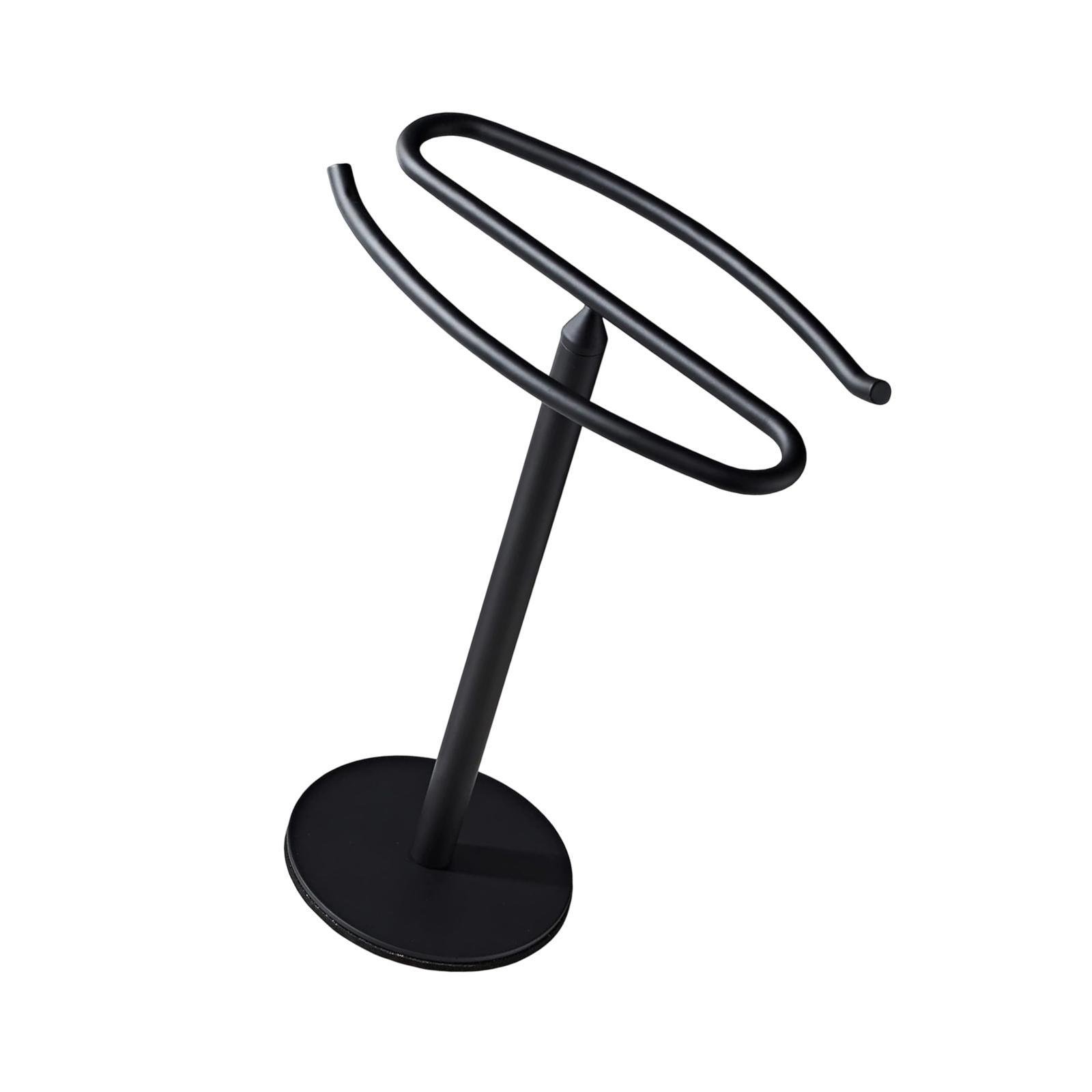 

Hand Towel Holder Bathroom Organizer T Shape Towel Rack Countertop Towel Stand for Kitchen Bathroom Countertop Hotel чёрный