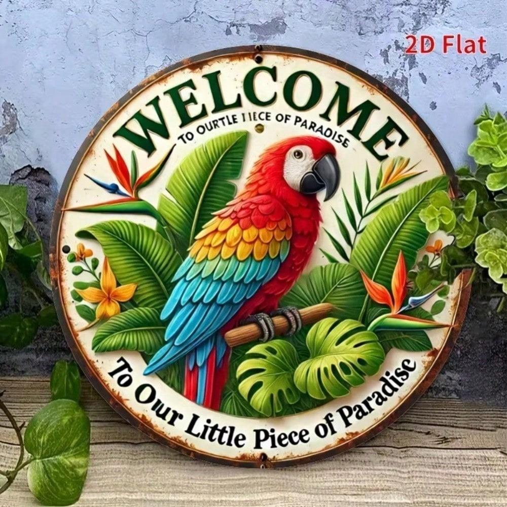 Vintage Iron Art Wall Decor, Handcrafted Metal Sign for Living Room Bedroom Bathroom Home Gift