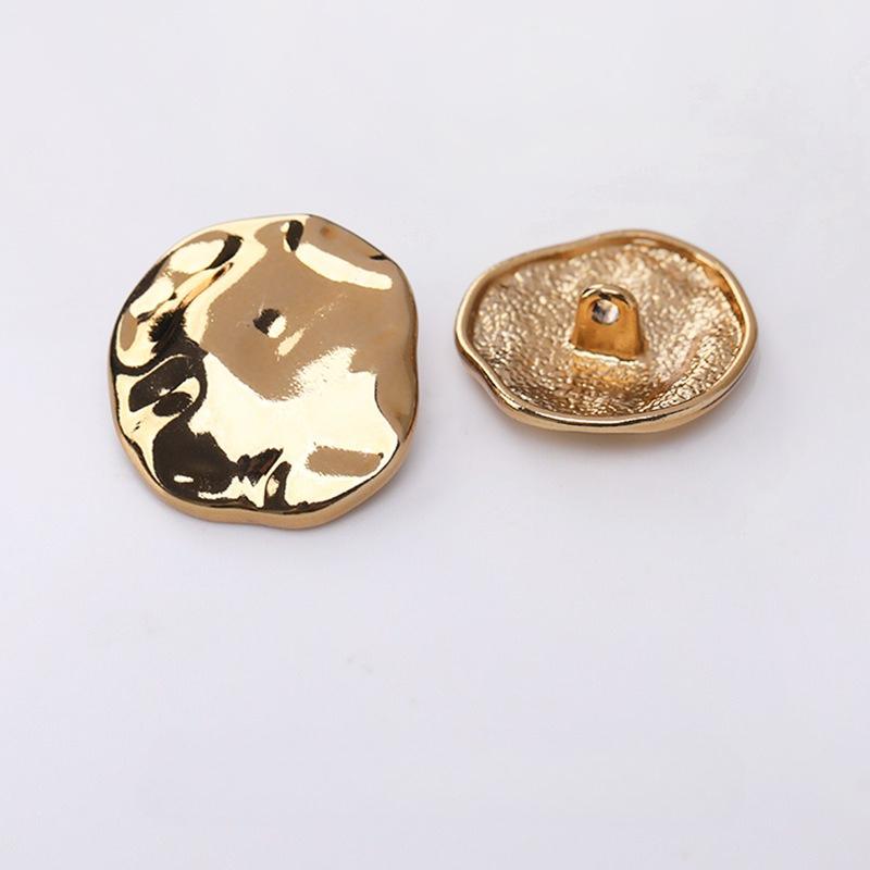 

10 шт. Пуговицы неправильной формы, золотистого цвета, с неровной поверхностью, 18/25 мм, металлические пуговицы на ножке 18mm