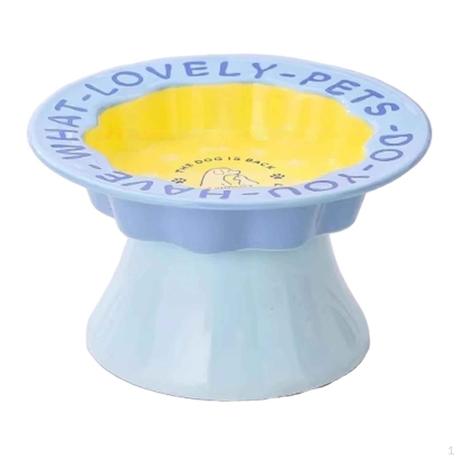 

Миска для кошек, Кормушка для домашних животных, Легко чистить, Современная, Неглубокая, Поилка для котят и пожилых синий