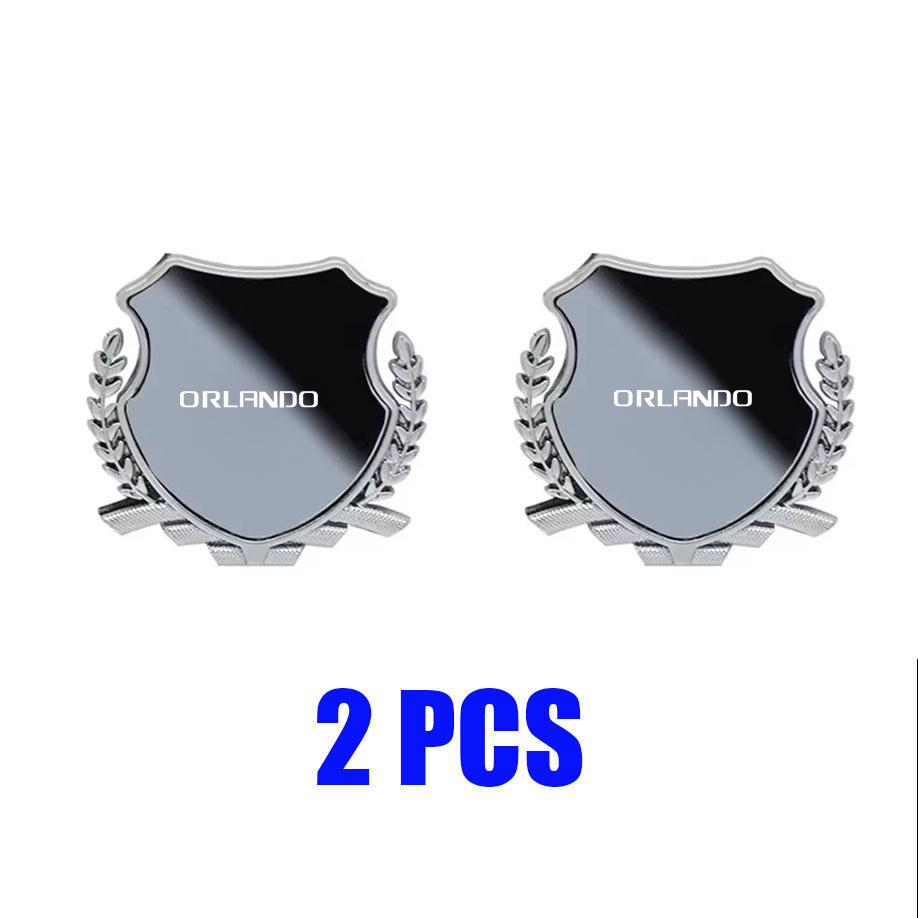 Custom Zinc Alloy Car Fender Emblem Metal Side Window Badge For Chevrolet Orlando Logo Exterior Modification Decor Accessories