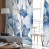 Summer Plants Flowers Watercolor Tulle Curtains for Living Room Sheer Curtain for Bedroom Kitchen Blinds Voile Curtains