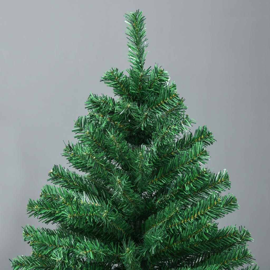 6ft/180cm Christmas Tree 1492 PVC Tips Artificial Seasonal Festival Decoration Metal Flodable Base Green