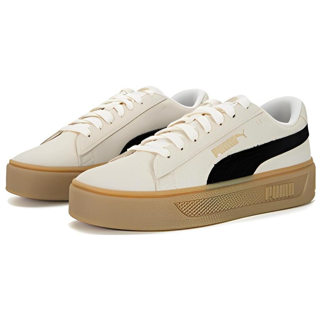 New PUMA Smash Platform V3 Sd 'Cream Brown' Women's 391942-01
