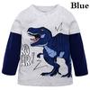 Cartoon Dinosaur Boys Long Sleeve T Shirt Children Kids Boys Spring Autumn Cotton Tops