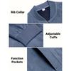 Men's Casual Retro-Inspired Lightweight Zip-Up Jacket Solid Color Baseball Collar