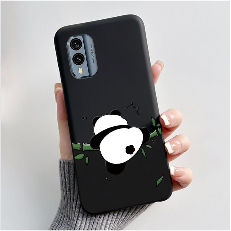 Casing For Nokia X30 5G Case Aesthetic Fashion Cute Cat Astronaut Cartoon Black Silicone Soft Shockproof Phone Case Back Cover