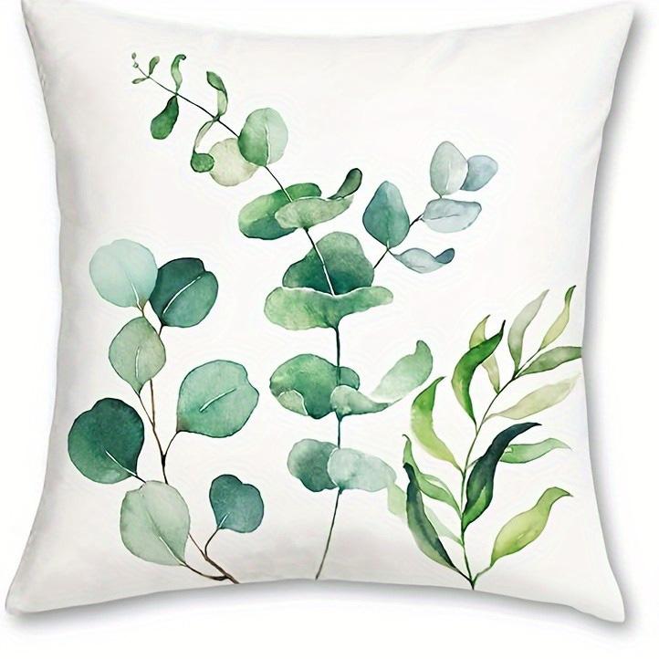 Home Decor Eucalyptus Leaves And Be Still Cushion Covers Pattern Cushion Cover Suitable For Sofa Bedroom Car Pillow Cover