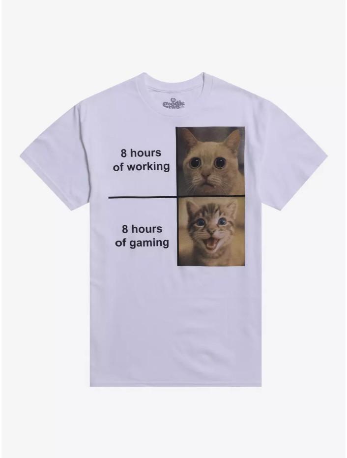 

8 Hour Cat Funny Vintage Graphic Unisex T-Shirt 5XL різнокольоровий