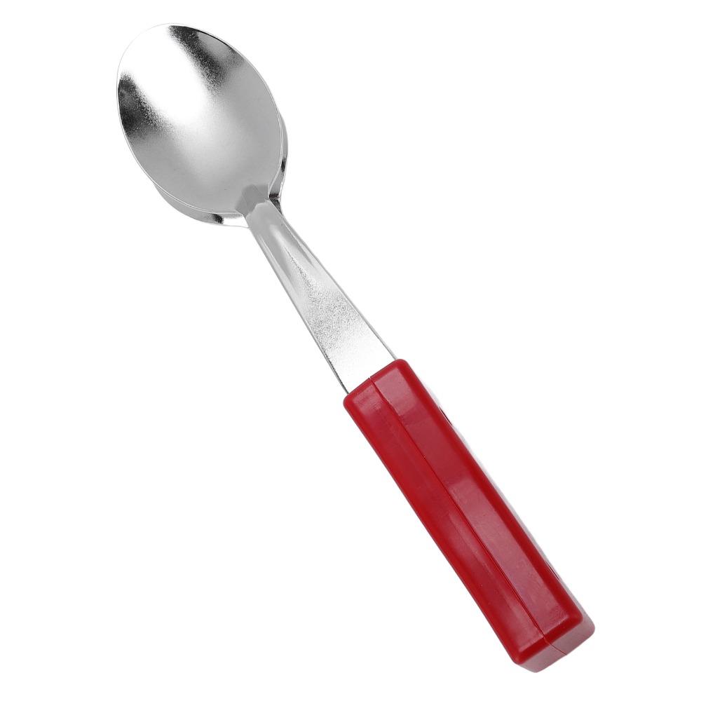 Silver+Red Musical Spoons Handle Design Folk Music Tool Folk Instrument  For Music Enthusiasts