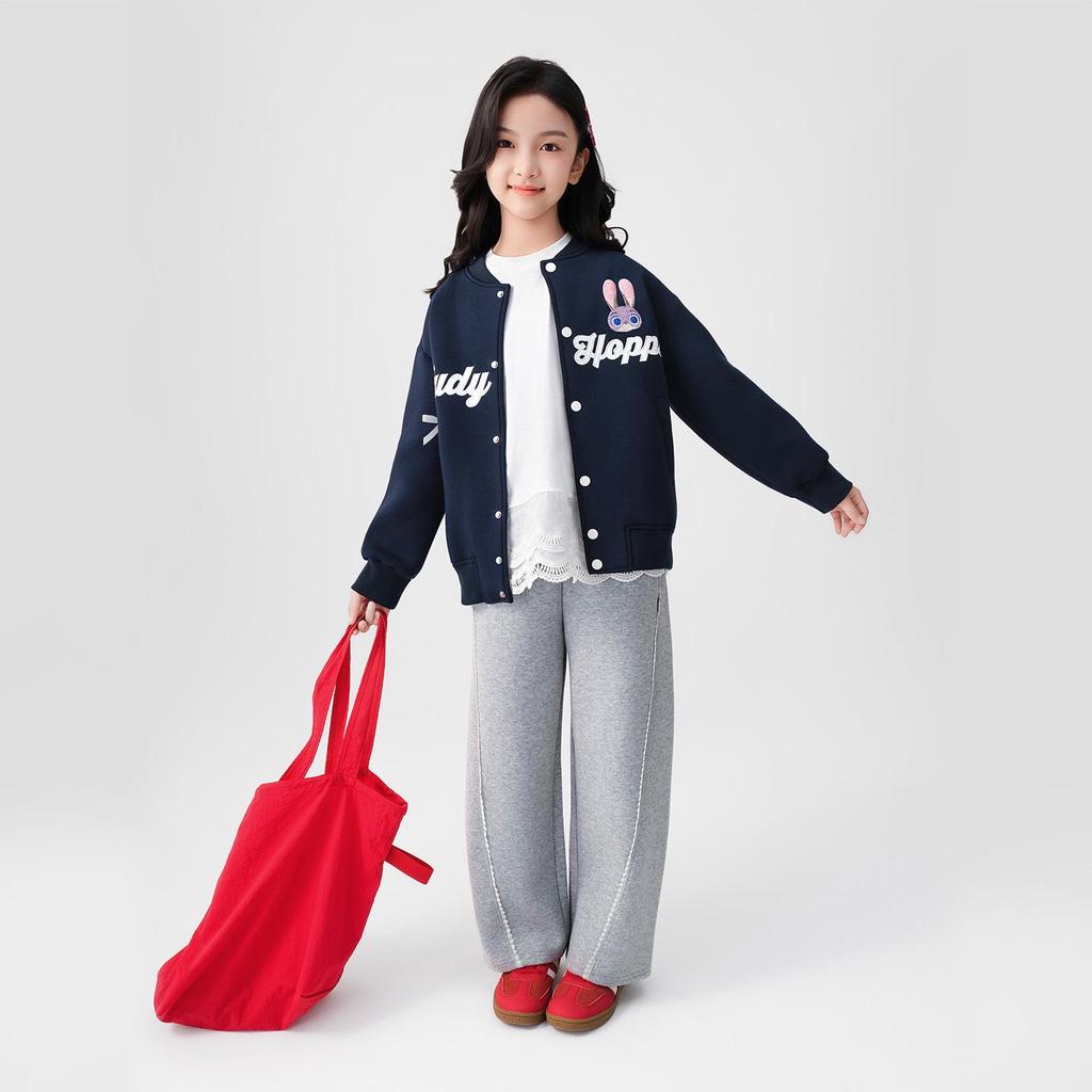 Officer Judy Hopps Baseballjacke für Mädchen - Cartoon-Schleife Herbst-Oberbekleidung