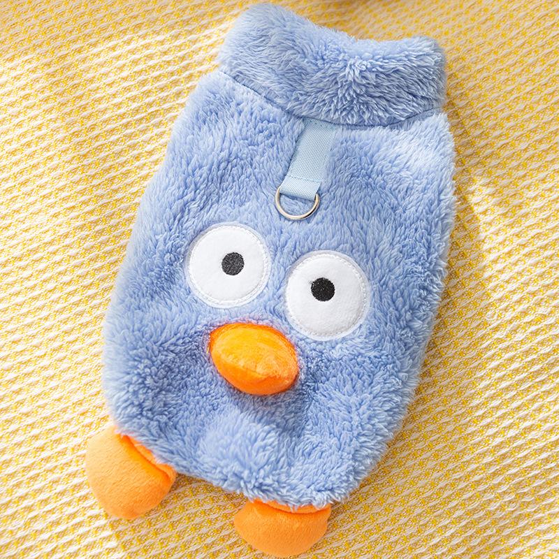 

Одежда для питомцев осень и зима кошка забавная большие глаза милая на двух лапах флисовая куртка бесшерстная кошка теплая плюшевый мишка, чем медведь одежда для собак XL (recommended weight 11-7.5 kg) бонди синий