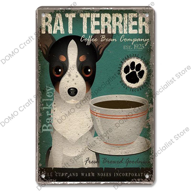 Pet Dog Dachshund Plaques Vintage Metal Plate Drink Coffee Wine Read Book Metal Tin Signs Wall Decor for Bar Pet Shop House