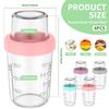 2/4 Pcs Overnight Oat Cup 470 ML Glass Yogurt Parfait Cup Portable Leak-proof Yogurt Container Cereal Milk Salad Cups for Work