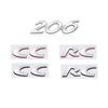 Adesivo Metallico 3D SQOB1 Emblema Decorazione RC 206 CC Adesivi per Bagagliaio Posteriore Per Peugeot Car Styling
