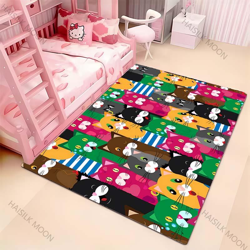3D HD Tisk Umění Vtipný Kočičí Koberec Novinka! Koberec do obývacích pokojů, ložnic, kancelářských prostor, odolný, dekorativní podložky do dětského pokoje