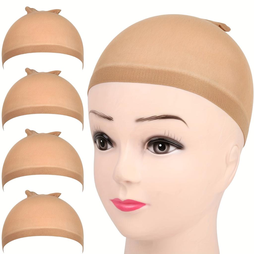 HD Wig Cap Set - 4pcs Elastic, Breathable, Invisible Caps for Professional Wig Wear