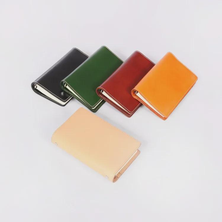 A6 Retro Business Zápisník z pravé kůže - Rostlinně činěná, Ručně vyráběná, Diář s volnými listy