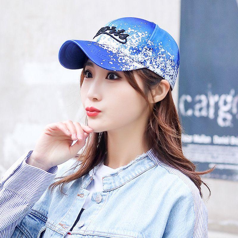 Spring and Summer Versatile Baseball Cap, Fashionable Printed Paint Dot Sun Protection Hat, Unisex Couple Hat