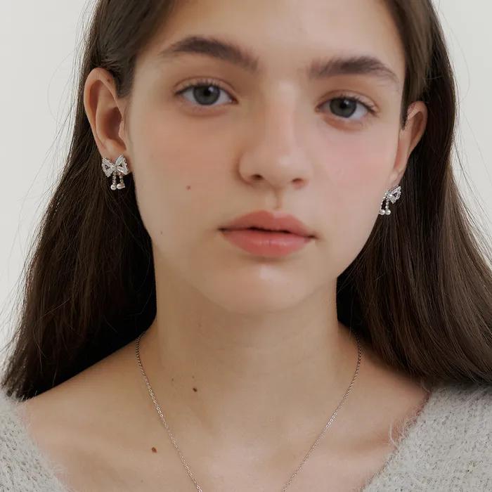 shine ribbon earring
