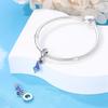 Original Charms  Copper Blue Feather Beads Fit Charms Plata  Bracelets For Women Women Jewelry Making Diy