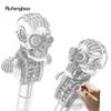 Silver Resin Skull Head Walking Cane Fashion Decorative Steel Stick Gentleman Elegant Cosplay Cane Knob Crosier 92cm