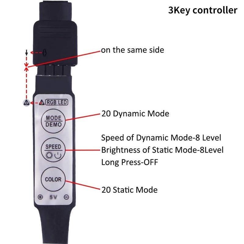 USB LED Strip Light 5050 RGB Light Strip TV Backlight Lights Decor RGB For Bedroom Indoor Decor