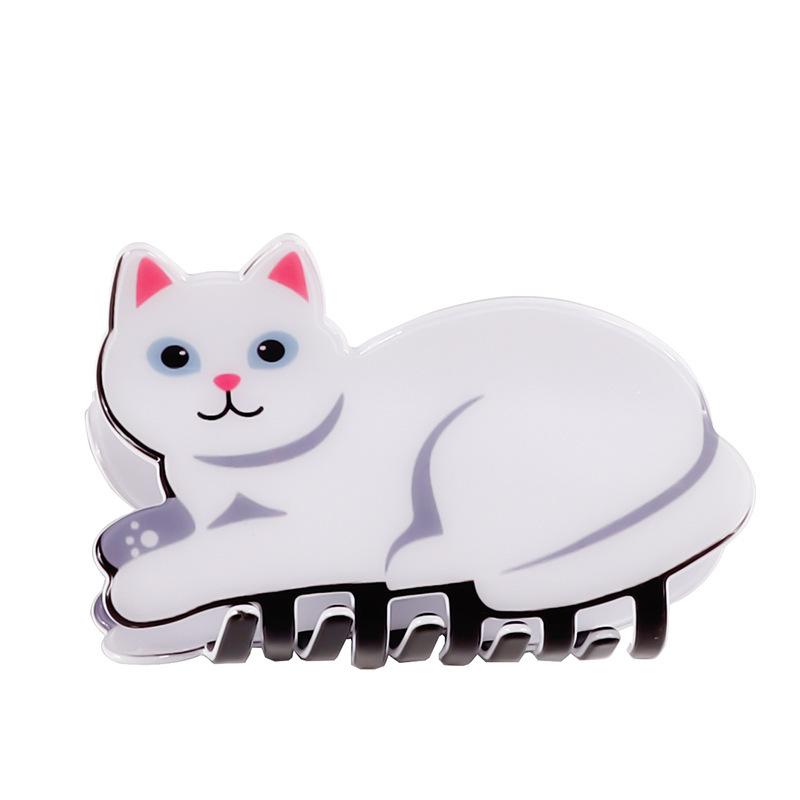 1pc New cute animal series acrylic cat cartoon hair clip, back of the head hair clip, hair accessories, and dished hair