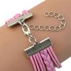 Bracelet Vintage Footprint Weave Strap Alloy Infinity Bracelet for Party