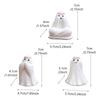 3pcs Resin Halloween Ghost Decor Set Cute Ghost Art Sculpture Ghost Statue  Fish Pond