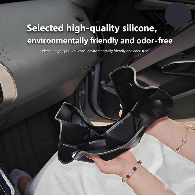 For BMW X3 G45 2024 2025 2026 Car Central Control Wireless Charging Silicone Pad Water Cup Holder Pad Interior Auto Accessories