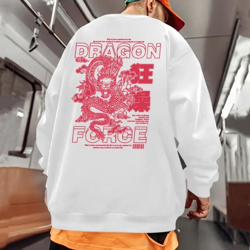 

Мужская толстовка с принтом 3D-дракона, осенняя футболка с длинными рукавами для мужчин, толстовки, пуловеры, модная мужская одежда, большие толстовки 5XL