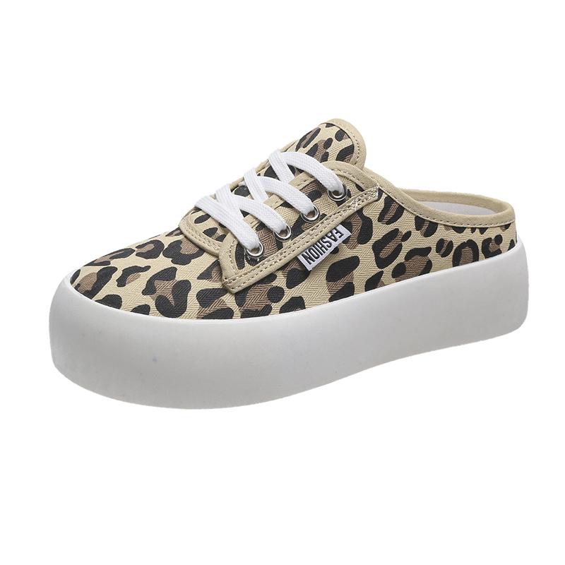 Versatile Canvas Lace-up Shoes Women Thick Soles Casual Sneakers Women Students' Heelless Breathable Lazy Women's Shoes