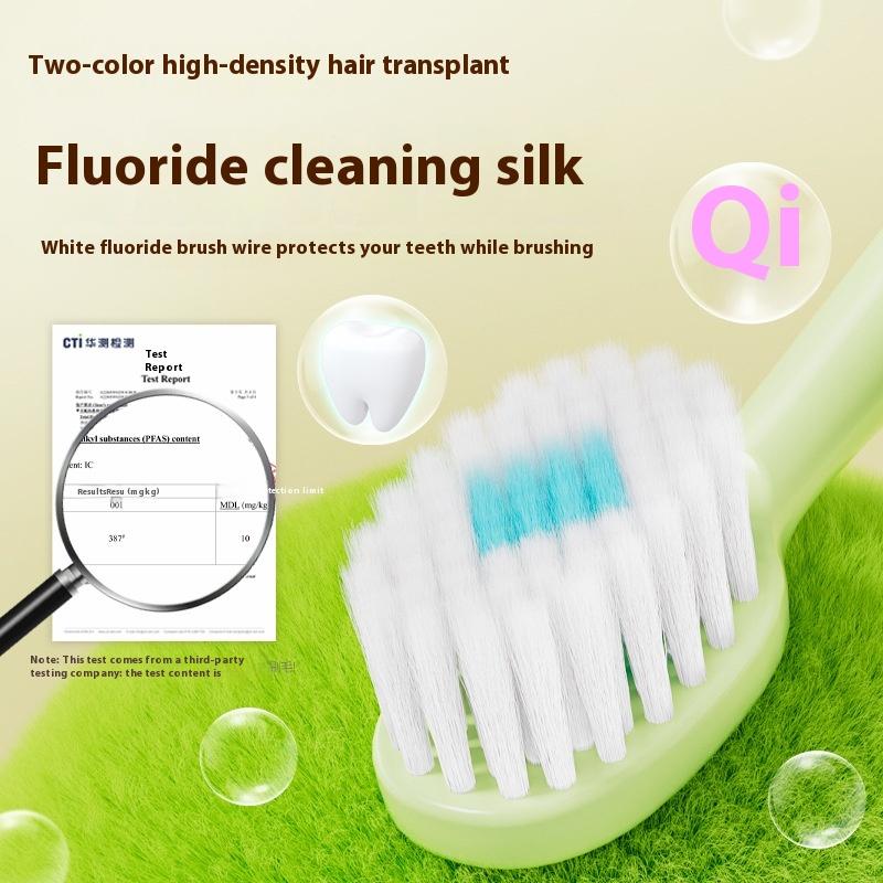 2Pcs Children'S Fluoride-Enriched High-Density Fine Wire Baby Toothbrushes With Soft Bristles And Standing Suction Cup