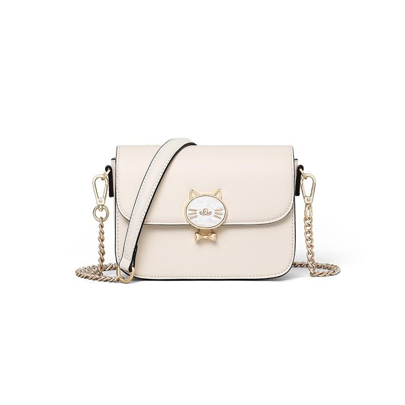 New Autumn and Winter Genuine Leather Women's Bag Crossbody Bag Chain Bag Single Shoulder Square Bag