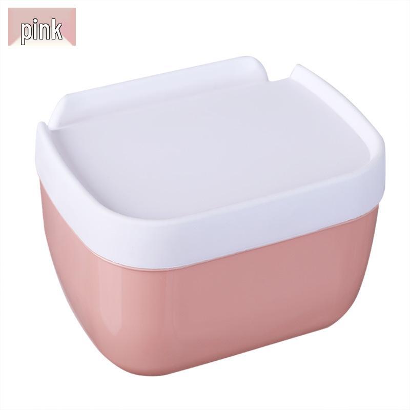 Waterproof Punch-Free Toilet Paper Holder with Storage Rack for Bathroom