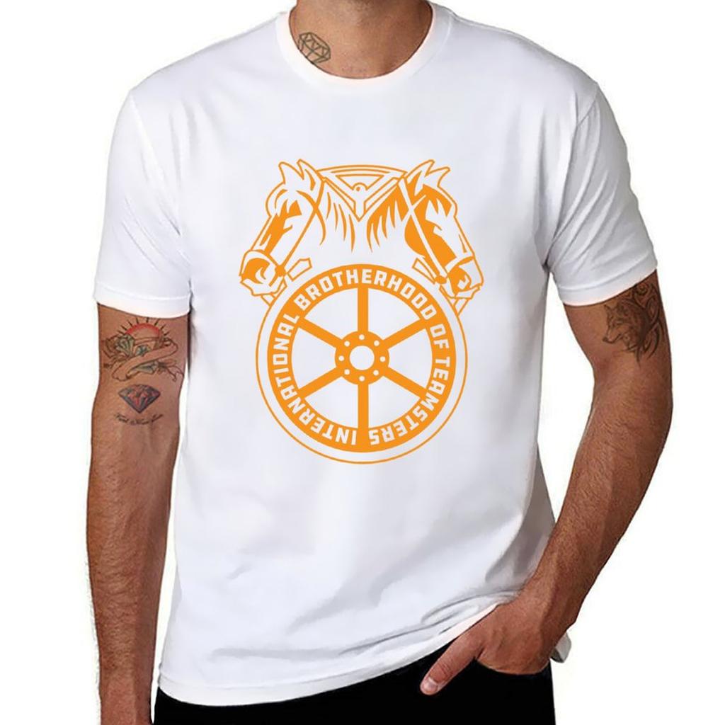 Stand Strong With The Bold Yellow Teamsters Union Logo Tshirt Casual Basic Street Style Tshirt