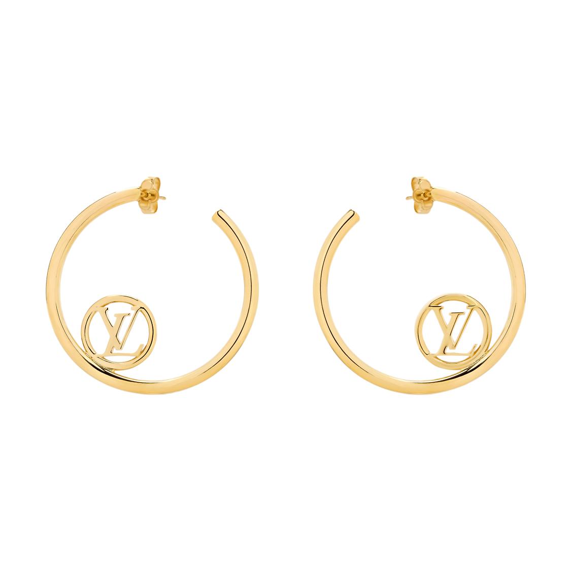 

Louis Vuitton 26 Early Spring Collection LV Monogram Metal Earrings Women earrings Gold M03734 Box+Shopping Bag