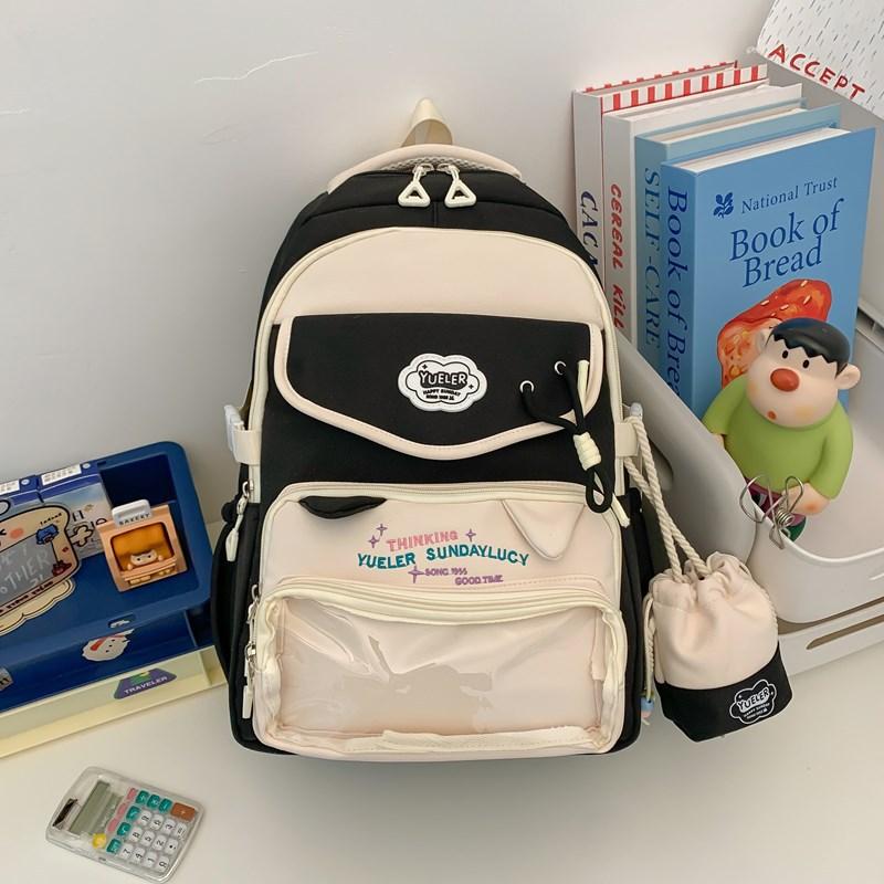 Transparent Pain Bag New Year's New Large Capacity Backpack Cute Fresh Junior and Senior High School School Bag Women's Backpack