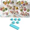 6PCS Food Grade Plastic Cake Pop Mold Set Flower/Heart Shape Cake Lolly Mold  Desserts