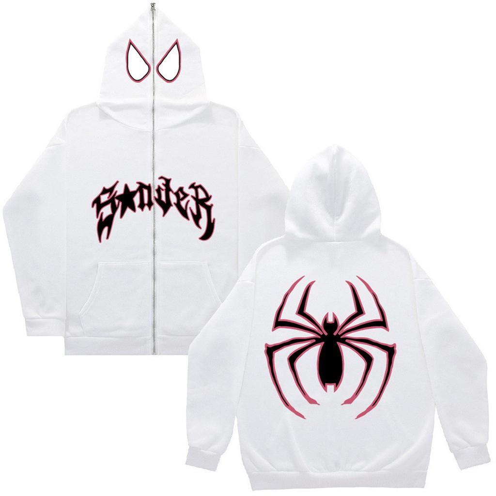 Casual Fashion Letter Printing Long Sleeve Zipper Hooded Sweatshirt For Men And Women