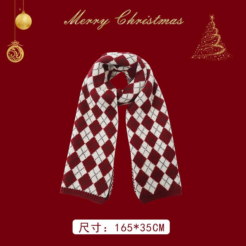 New Christmas Scarf Outdoor Fashion Casual Versatile Atmosphere Series Scarf Winter Warm Women's Shawl