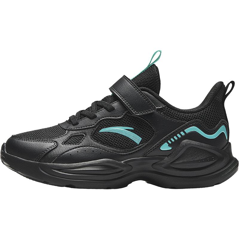 Anta Kids Fashion Versatile Comfortable Lightweight Shock Absorption Low Top Running Shoes Men Running Shoes Black Green A12445577-3