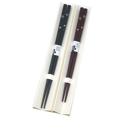 Couple Home Wakasa Cherry Dishwasher Wedding Respect for the Aged Made In Japan Chopsticks Chopsticks, Chopsticks, Lacquer, Present, Boxed, Blossoms,