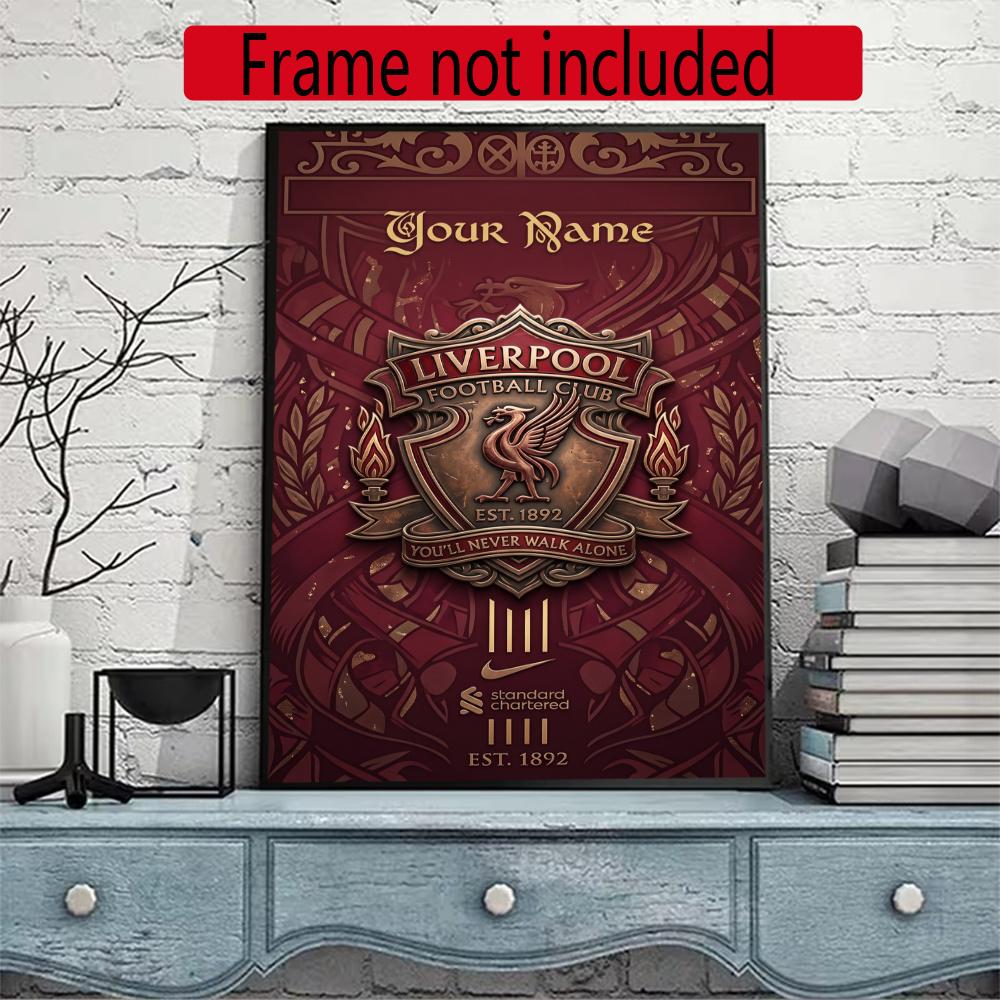 Liverpool Team Personalized Name Round Diamond Painting Kit Diamond Embroidery Painting Rhinestones Mosaic Frameless Handwork Decoration Arts