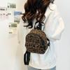 Fashion Large Capacity Shoulder Bag Leopard Print Wear-resistant Mini Rucksack Lightweight Square Bag