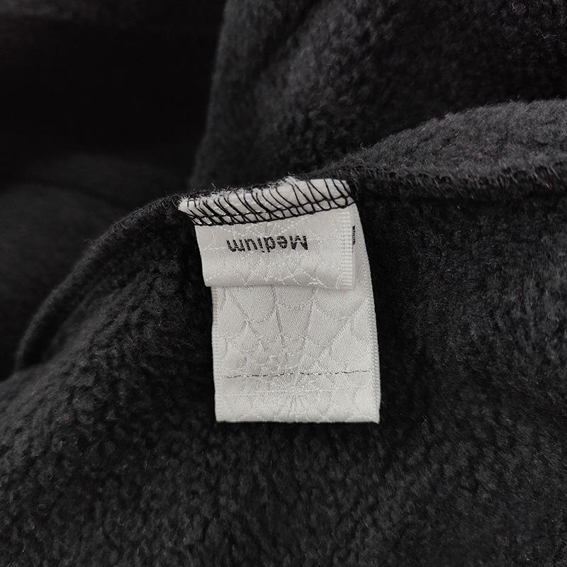 Tungvikts Huvtröja med Spindelnätsmönster i Skumtryck (450G)