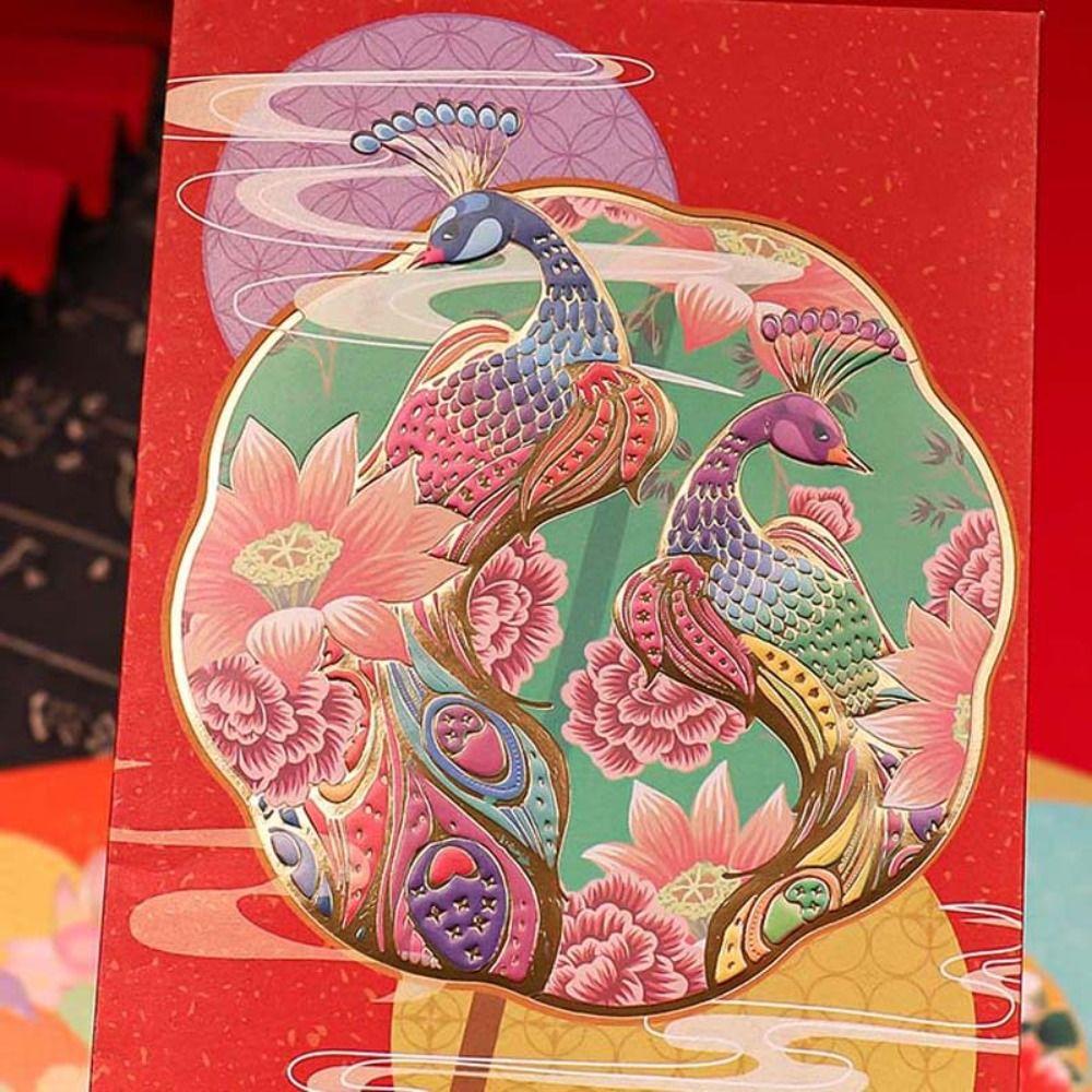 6Pcs/set Spring Festival Supplies Red Envelope Chinese New Year Decorations Luck Money Bag  Wedding